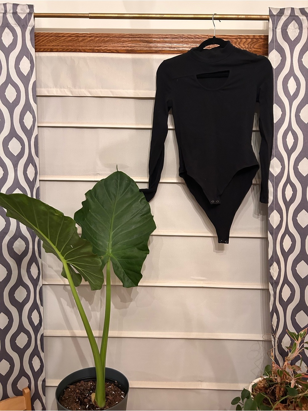 Maurice's Black Long Sleeve women's  One-Piece Bodysuit